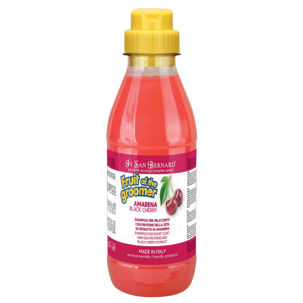 Шампунь для короткой шерсти Iv San Bernard Fruit of the Groomer Black Cherry с протеинами шелка 500 мл