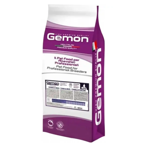 Корм Gemon All Breeds Adult Тунец с рисом для взрослых всех пород 20 кг