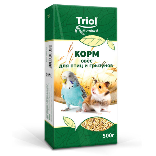 Корм "Овёс" для птиц и грызунов, 500г, Тriol Standard
