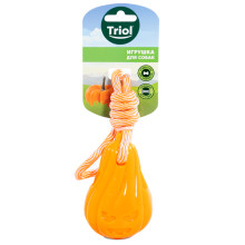 Игрушка для собак из термопластичной резины "Тыква с верёвкой", 105/295мм, Triol