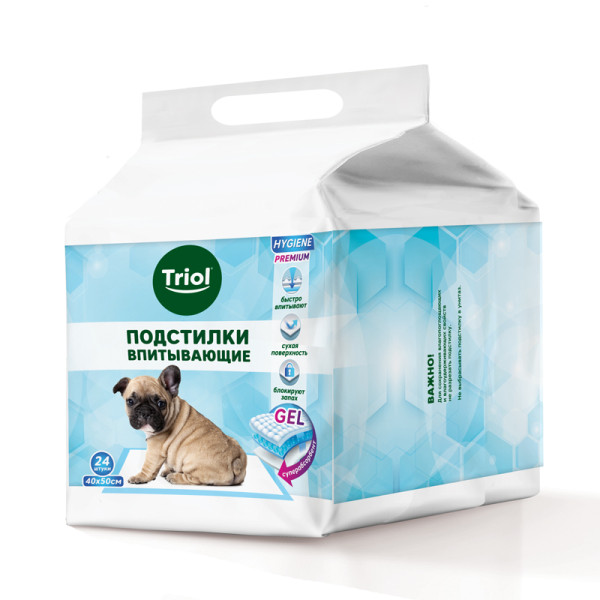 Подстилки впитывающие серии HYGIENE Triol, 400*500мм (уп.24шт.)