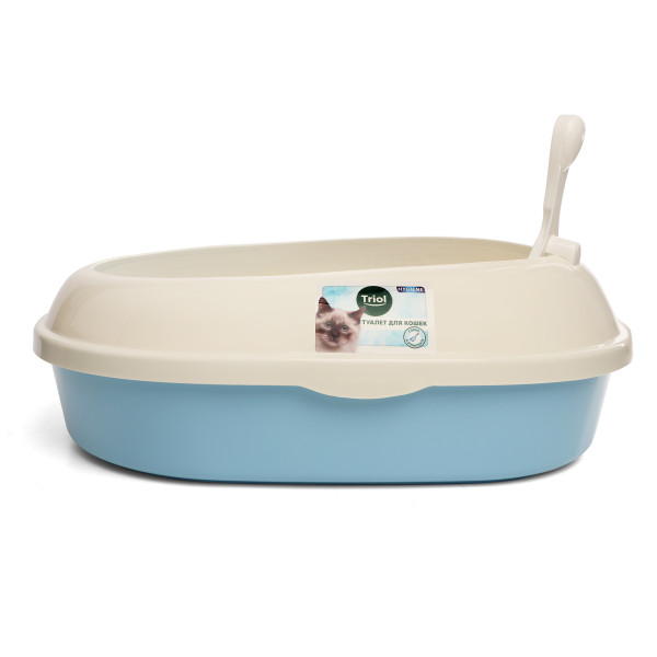 Кішкелер үшін овалды туалет "Эллипс" (тасымалдау және шелекті комплектте), көк/ақ, 500*370*170мм, HYGIENE сериясы, Triol
