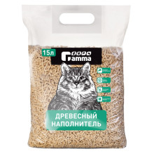 Наполнитель впитывающий древесный мелкие гранулы, 15л