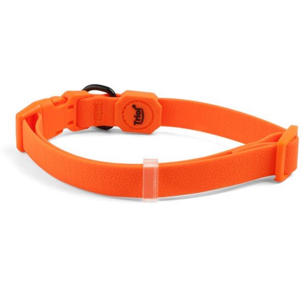 Ошейник из биотана "Матрица" M, оранжевый: стильный аксессуар для вашего питомца