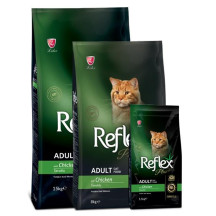 Reflex with chicken for cats
