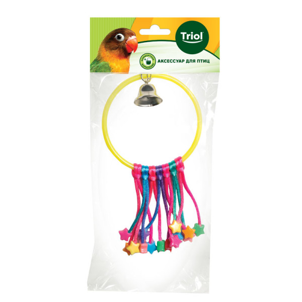 Веселый обруч: игрушка для птиц размером 290*90мм