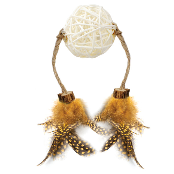 Игрушка для кошек из натуральных материалов "Талисман", d50мм/350мм, серия NATURAL, Triol