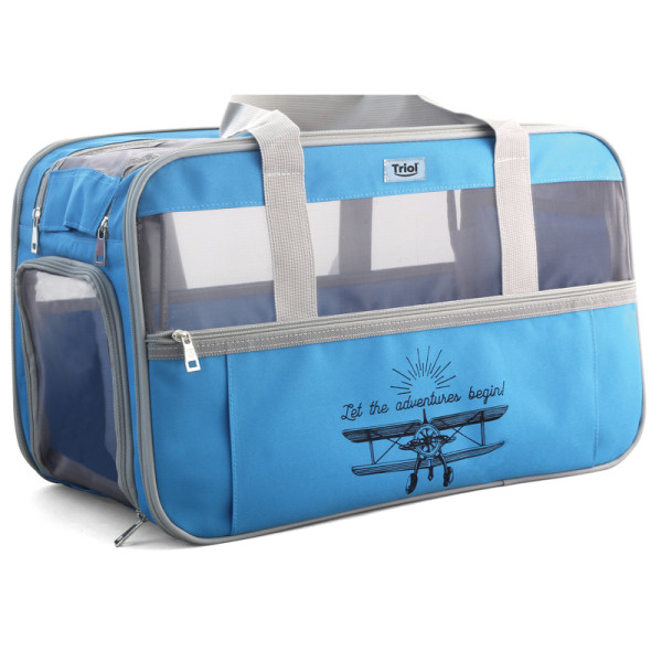 Техно сериясының TRAVEL, Triol көтерушілерге арналған көңілді көк сумка-көтергі.