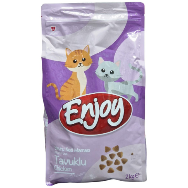 Наслаждайтесь кормом для котят с курицей ENJOY KITTEN FOOD 2 кг