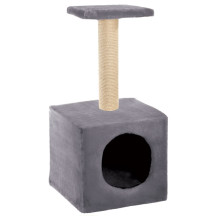 Игровой комплекс для кошек Трибуна, серый, 300*300*650мм, Triol