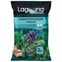 Галька речная зеленая, 2кг, 20-30, Laguna
