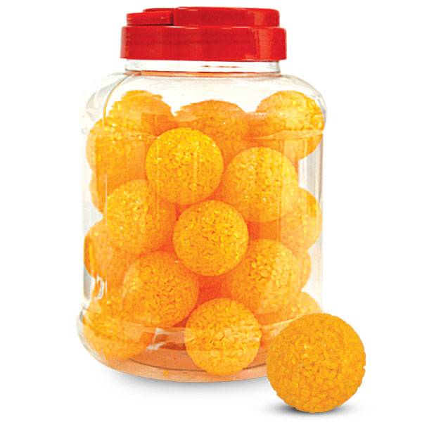 Игрушка для кошек Мяч зернистый, желтый, d41мм (банка 30шт.), Triol