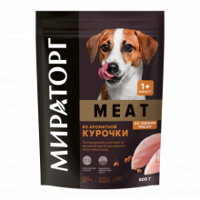 Мираторг meat полнорационный сухой корм из ароматной курочки для взрослых собак мелких пород
