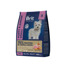 Брит Премиум балаларға арналған күрісімен кіші құйылар үшін күрікті тамақ, 3 кг