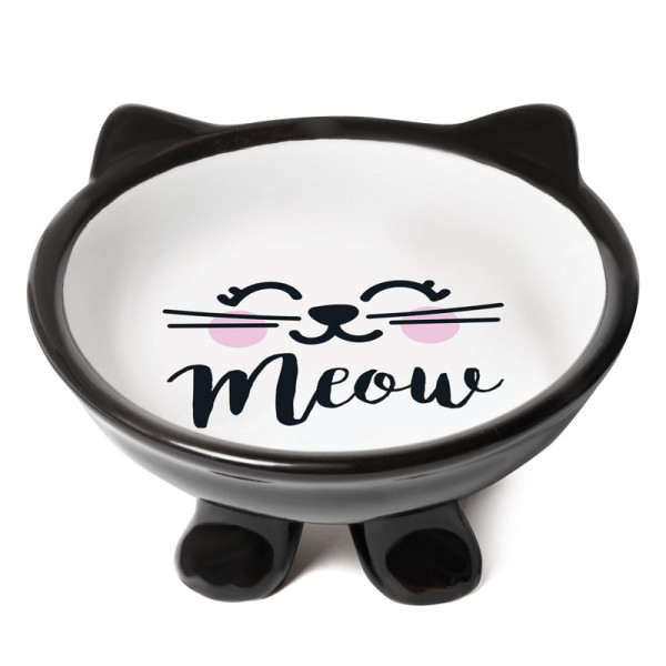 Керамическая миска на ножке "Мордашка" от Triol: 0,12л