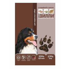 Дилли индейка с рисом для взрослых собак 3,7 кг