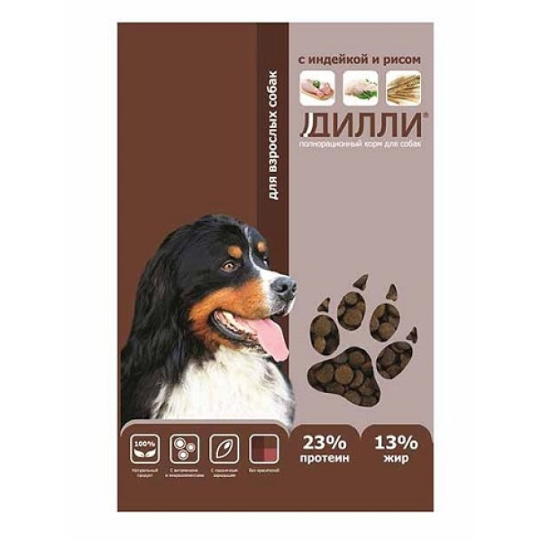 Деликатесная индейка с рисом для взрослых собак 3,7 кг