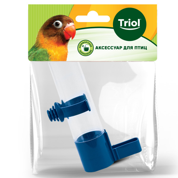 Поилка для птиц "Кеша" с креплением, 50мл (с клапаном)