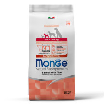 Сухой корм для щенков мелких пород Monge Dog Speciality Line Monoprotein лосось с рисом 2,5 кг