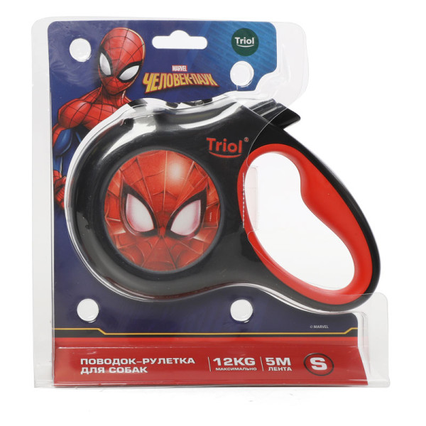 Поводок-рулетка для собак Marvel Человек-паук S: идеальный выбор для вашего питомца!