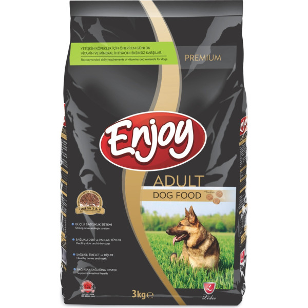 Полезное питание для взрослых собак: ENJOY ADULT DOG FOOD CHICKEN с курицей 3 кг