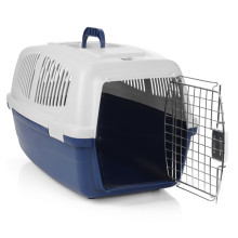 Переноска  для животных с металлической дверцей "Спутник" L, индиго, 620*390*380мм, серия TRAVEL, Triol