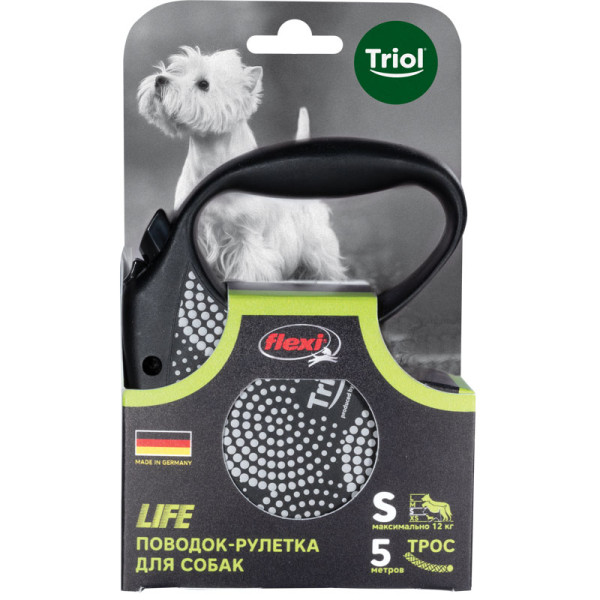 Поводок-рулетка Flexi Life Bubbles S 5м для собак до 12кг: удобство и безопасность