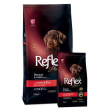 REFLEX PLUS MEDIUM LARGE BREED JUNIOR DOG FOOD LAMB AND RICE для щенков средних и крупных пород с ягненком и рисом 3 кг