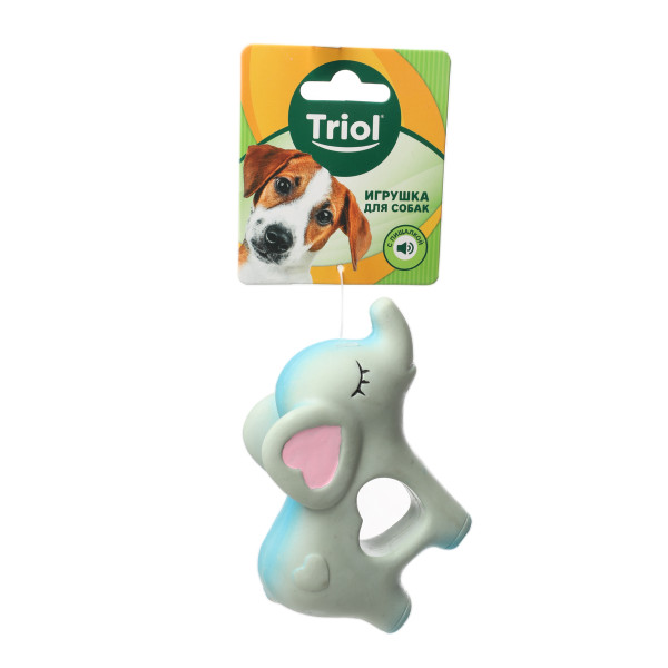 Көкірекке арналған Triol компаниясының латекс материалынан жасалған "Слон" ойыншығы, 115мм: сіздің егіншіңізге құттықтайтын шығарма