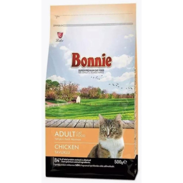 Питательный корм для кошек BONNIE с курицей 0.5 кг