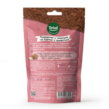 Лакомство для кошек "Мини-подушечки с начинкой из курицы с креветкой", 30г, серия SNACK BAR, Triol