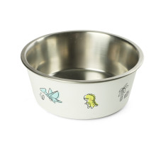 Миска металлическая на резинке "Динозаврики", 0,35л, Triol