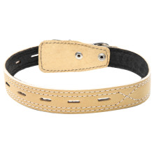 Ошейник на синтепоне кожаный безразмерный, 25*580мм