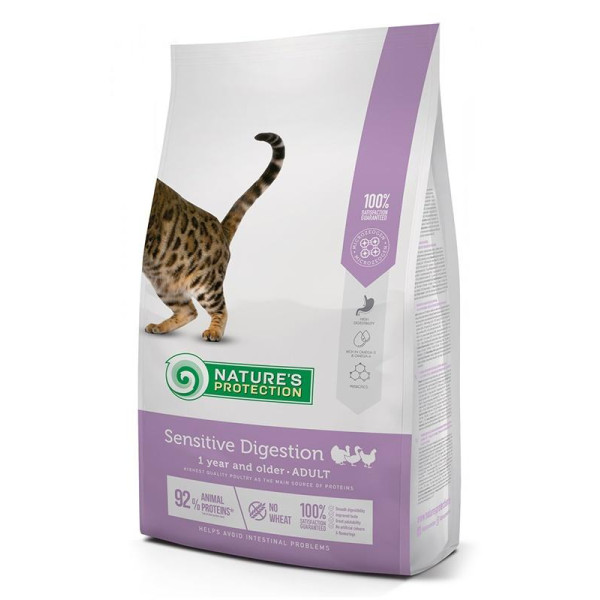Natures Protection sensitive digestion - Полноценный сбалансированный корм с птицей для взрослых кошек