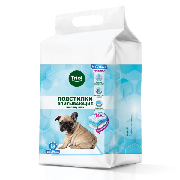 Подстилки на липучках HYGIENE Triol 600*900мм (уп.12шт.)