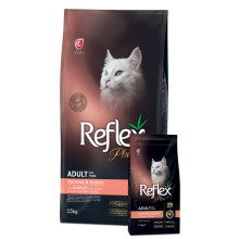 REFLEX PLUS ADULT CAT FOOD HAIRBALL SALMON выведения шерсти для кошек с лососем 1.5 кг