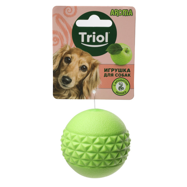 Көтергішке арналған "Топ" ойыншығы, термопластиктік каучуктан жасалған, AROMA сериясы, Triol, д64мм