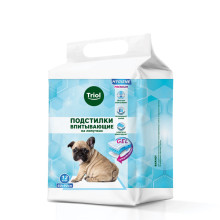 Подстилки впитывающие с угольным фильтром на липучках, черные, 600*900мм (уп.12шт.), серия HYGIENE, Triol