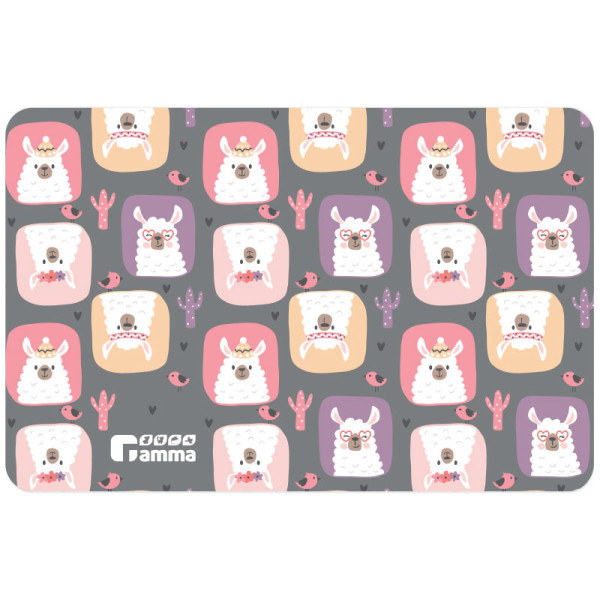 Коврик под миску "Лама", 430*280мм, Gamma