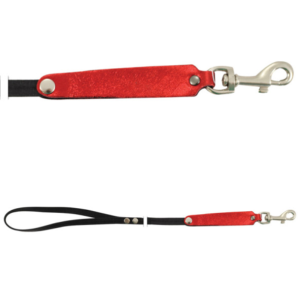 Поводок-миди кожаный с расширением, 10х1100мм, Gamma