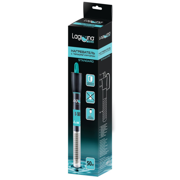 Нагреватель с металлической спиралью Standard LS50W, 50Вт, d22*220мм, Laguna