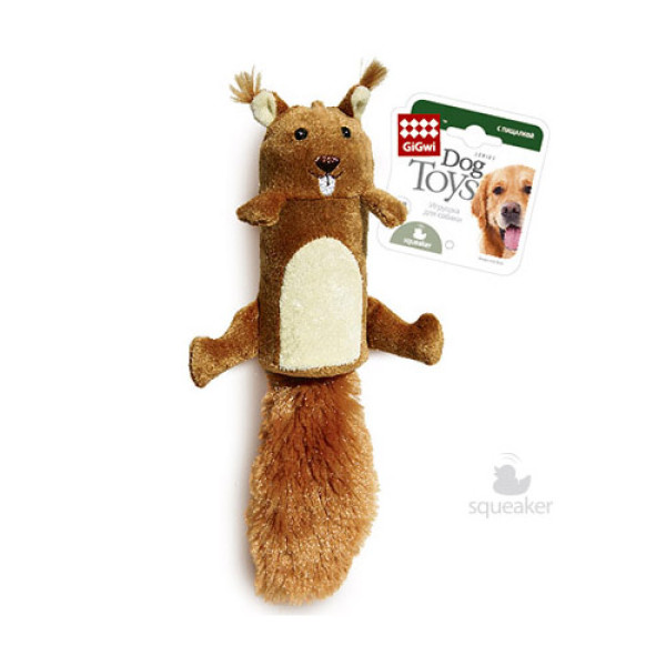 Игрушка для собак Белка с пищалкой - серия CATCH FETCH