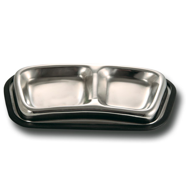 Металлическая двойная миска Triol 0,12*0,14л