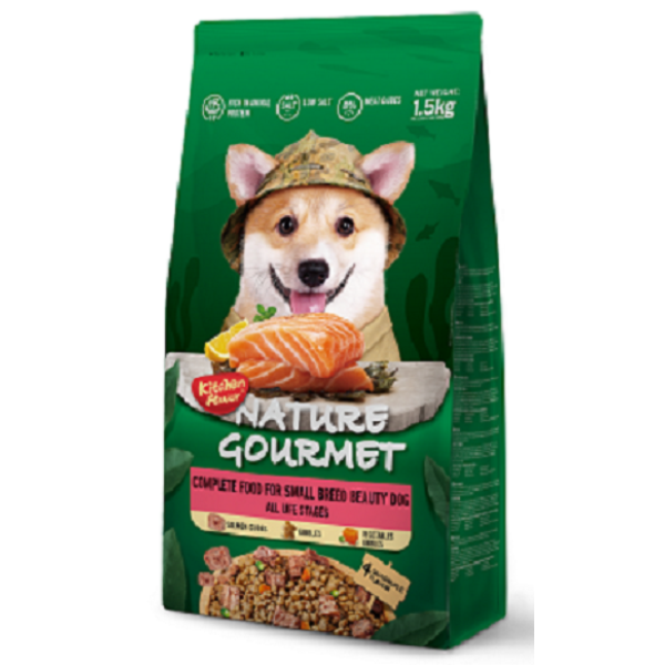 Природный гурман: корм для собак мелких пород с лососем