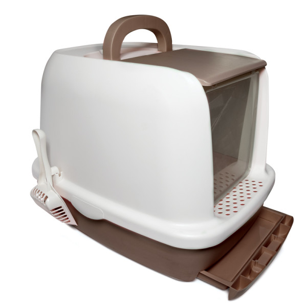 Кішкенің тұалеті жабық "Смарт" (шұғыла, шақырлықты комплектте), көк, 520*400*390мм, серия HYGIENE, Triol