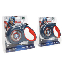 Поводок-рулетка для собак Marvel Капитан Америка S, 5м до 12кг, лента, Triol-Disney