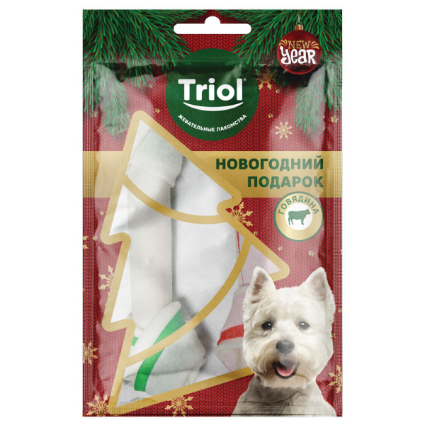 Лакомство для собак NEW YEAR Подарочные косточки, 60г, Triol