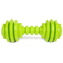 Көтергішке арналған каучук игрушка "Екі дәнек колокольчикпен гантель", 120мм, Triol