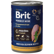 Brit premium by nature консервы с индейкой и тыквой