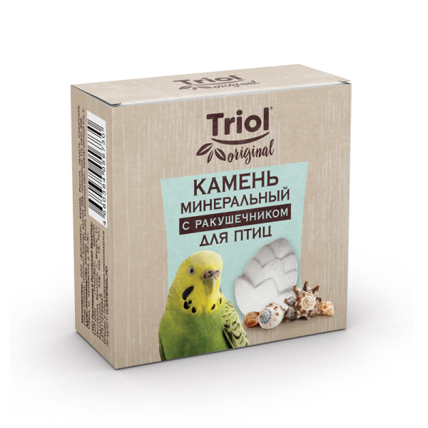 Камень минеральный с ракушечником для птиц "Шишка", 25г, Triol Original